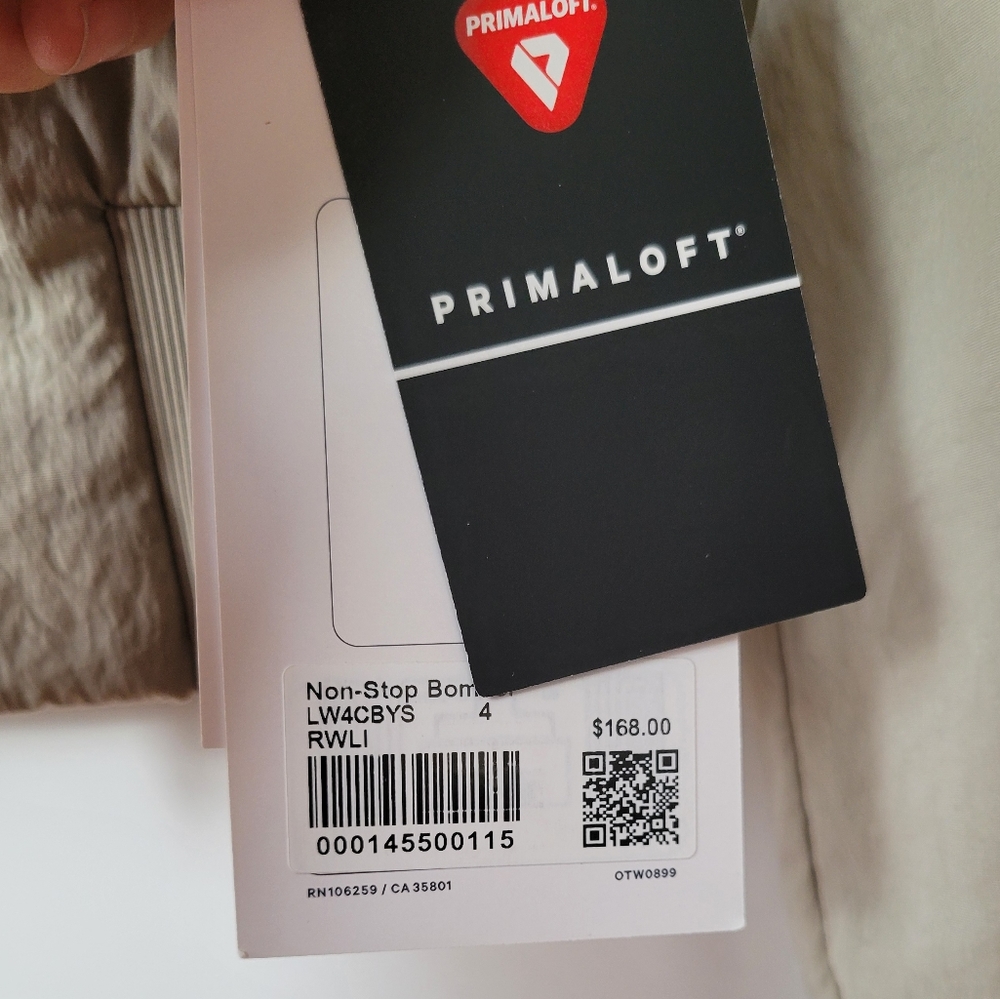 NWT Lululemon Nonstop Bomber 4 Reversible Raw Linen Puffer - Picture 11 of 14